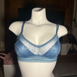 PINK Victoria's Secret Blue Lace Bra